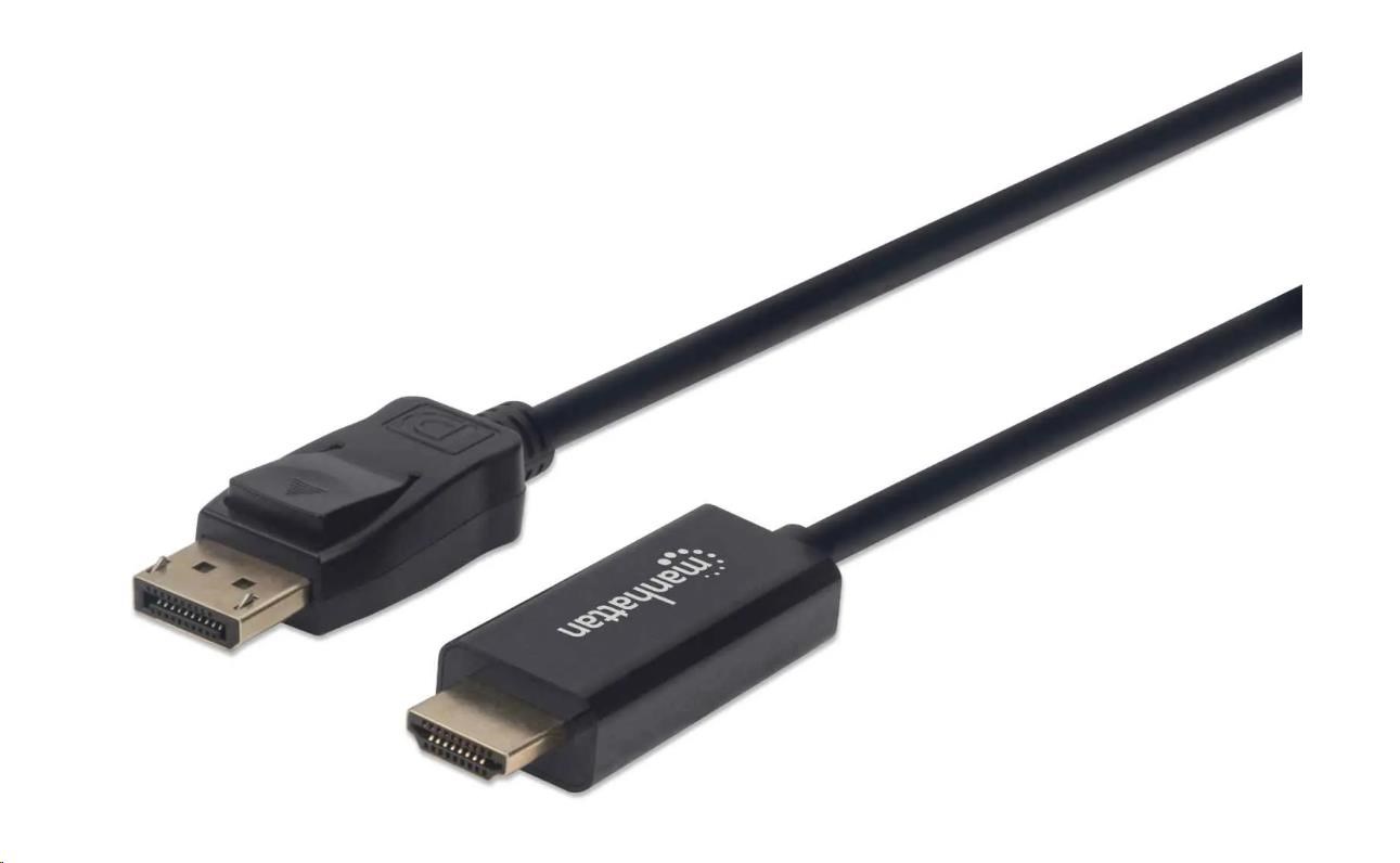 MANHATTAN Kábel DisplayPort - HDMI 1080p,  3 m,  čierny3 
