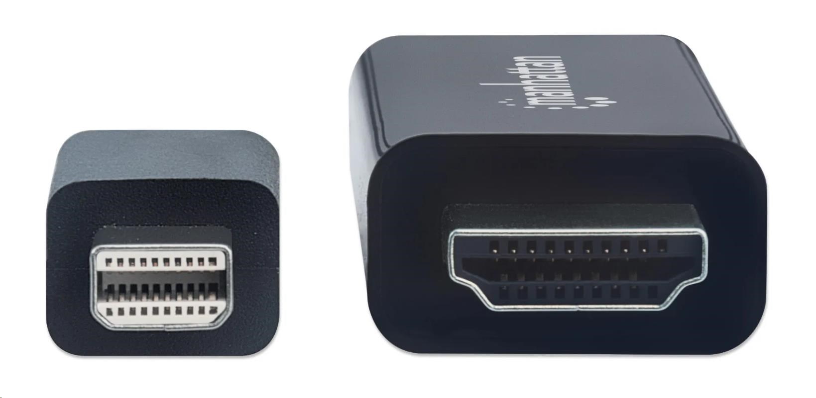 Kábel MANHATTAN Mini DisplayPort na HDMI (1080p),  1.8 m,  čierna2 