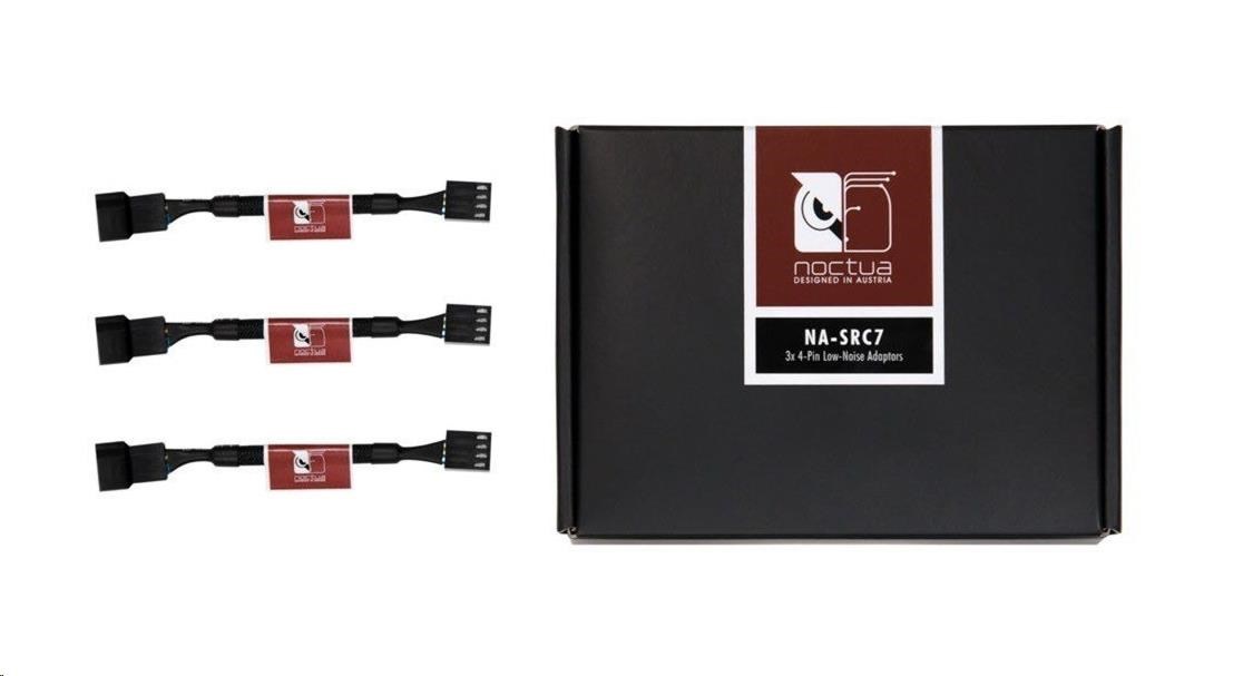 NOCTUA Adaptér NA-SRC7,  3x,  4-pin ventilátor Low Noise,  černá0 