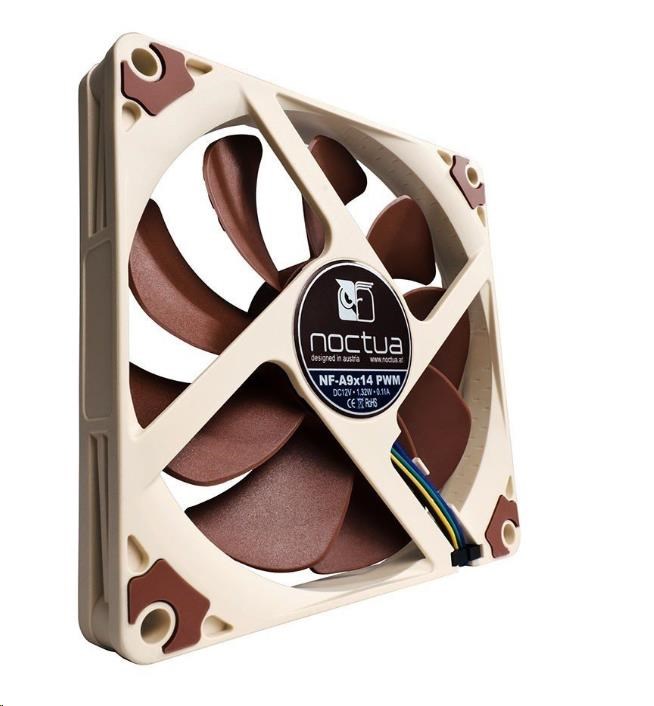 NOCTUA Ventilátor NF-A9x14-PWM,  92mm,  hnědá2 