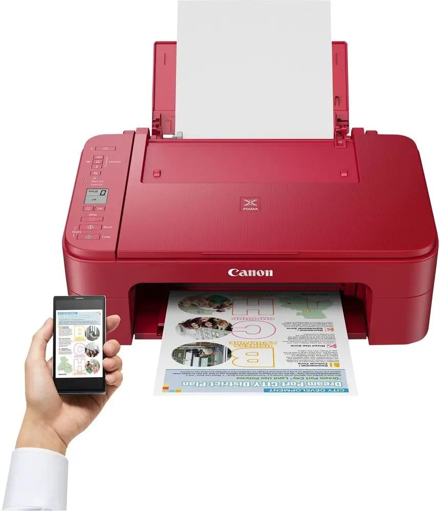 Canon PIXMA Tiskárna TS3352 red - barevná, MF (tisk, kopírka, sken, cloud), USB, Wi-Fi4 