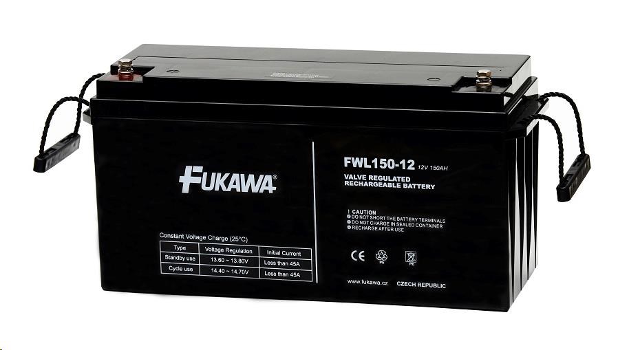 Batéria - FUKAWA FWL 150-12 (12V/ 150Ah - M8),  životnosť 10 rokov0 