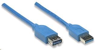 MANHATTAN USB kábel 3.0 A-A predĺženie 3 m, modré1 