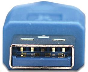 MANHATTAN USB kábel 3.0 A-A predĺženie 1m, modré1 