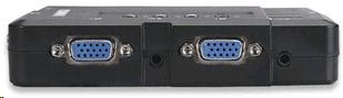MANHATTAN KVM prepínač 4 porty,  USB,  audio,  integrované káble6 