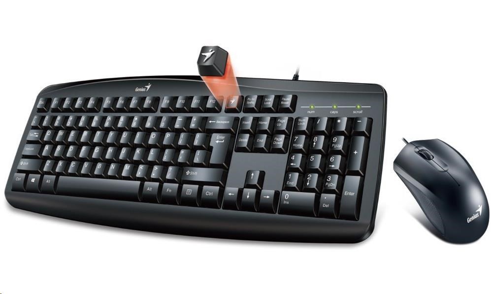 GENIUS Smart KM-200 klávesnica a myš/  Káblový set/  USB/  čierna/  CZ+SK rozloženie0 