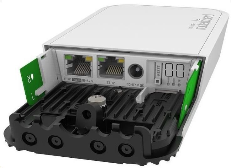 MikroTik RouterBOARD RBwAPGR-5HacD2HnD wAP,  716MHz,  128MB RAM,  2xGLAN,  2.4Ghz + 5GHz,  1xMiniPCIe,  1xmicroSIM,  L40 