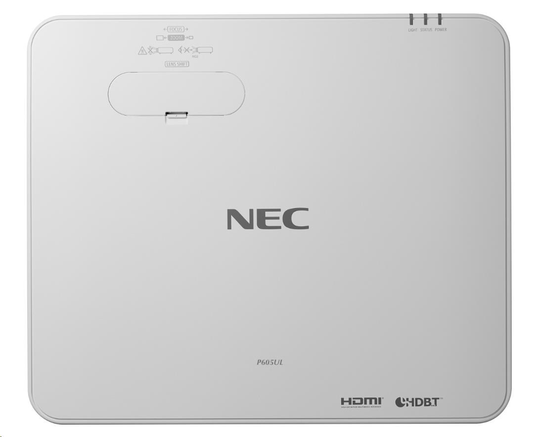 NEC projektor P605UL,  1920x1200,  6000ANSI,  600.000:1,  HDMI,  RS232,  LAN,  USB,  REPRO 20W1 