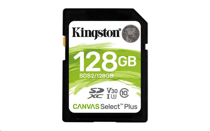 Kingston 128GB SecureDigital Canvas Select Plus (SDXC) 100R 85W Class 10 UHS-I2 