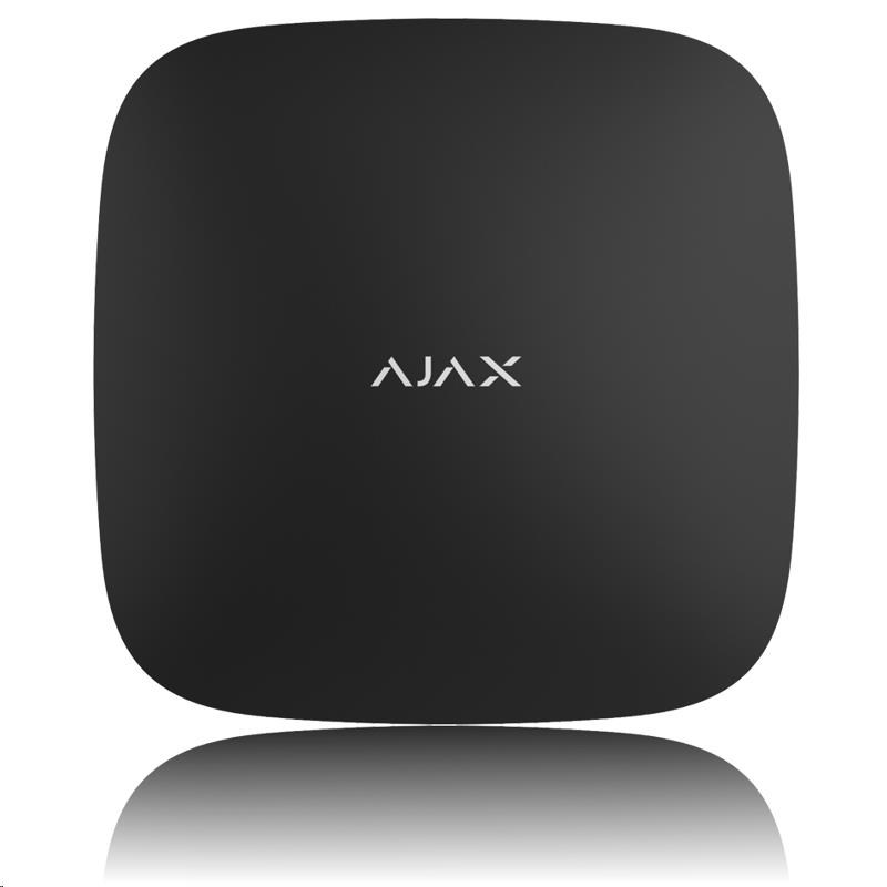 Ajax Hub Plus black 11790.01.BL1 centrální ovládací panel,  2x SIM,  3G/ 2G,  Ethernet,  Wi-Fi,  podpora 99 uživatelů,  černá3 