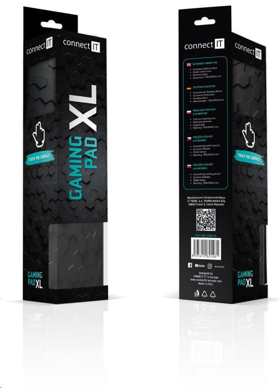 Podložka pod klávesnicu a myš CONNECT IT,  veľkosť. XL (795 × 345 mm)6 