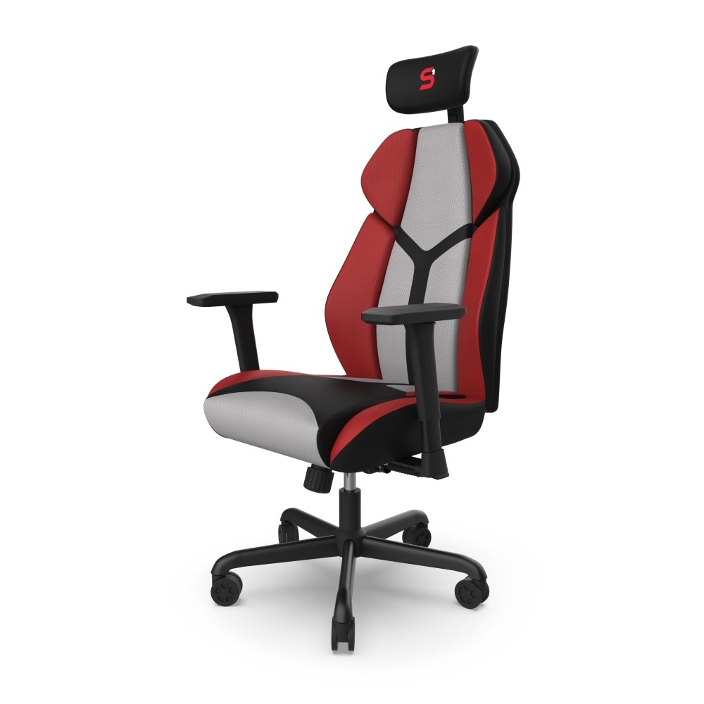 SPC Gear EG450 CL ergonomická herní židle šedo-červená - textilní2 