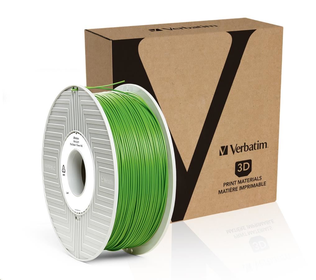 VERBATIM Filament pre 3D tlačiarne PLA 1.75mm,  335m,  1kg zelená NOVINKA 2019(OLD PN 55271)1 