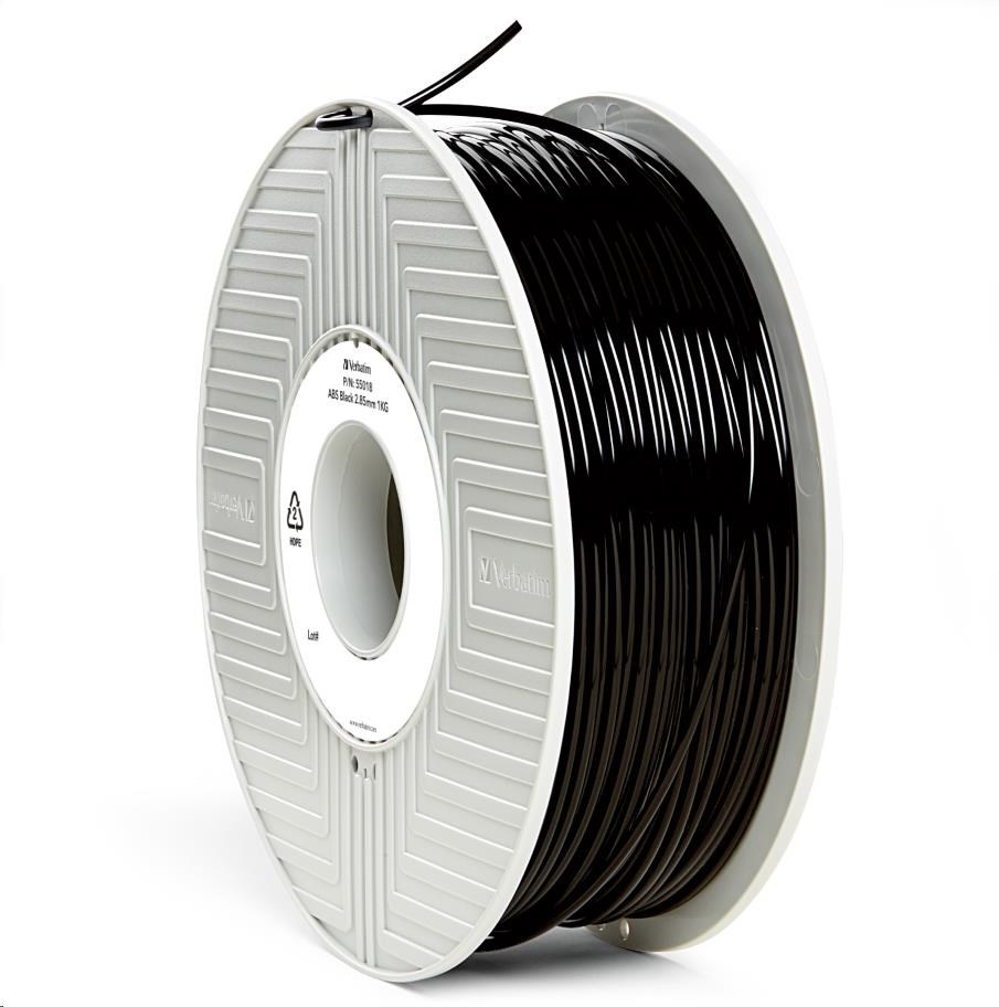 VERBATIM Filament pre 3D tlačiarne ABS 2.85mm,  152m,  1kg čierna (OLD PN 55018)1 
