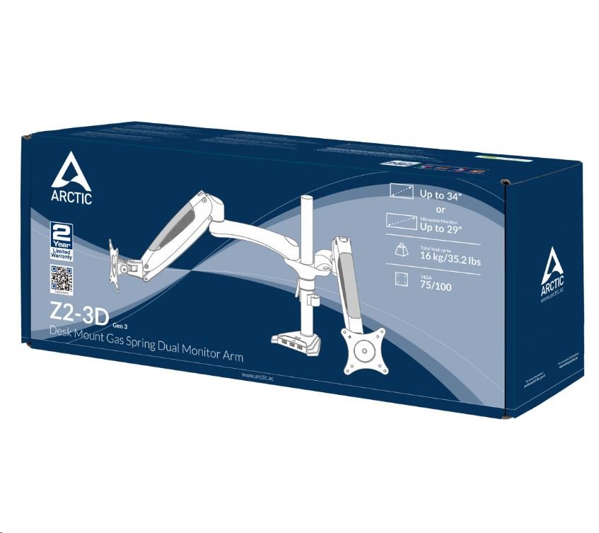 BAZAR - ARCTIC držák na monitor Z2-3D (gen.3),  poškozený obal14 