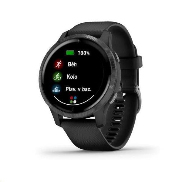 Garmin GPS sportovní hodinky Venu Black/ Slate Band0 