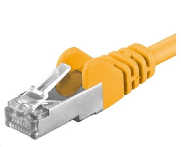 PREMIUMCORD Patch kábel CAT6a S-FTP,  RJ45-RJ45,  AWG 26/ 7 0, 25m žltý0 