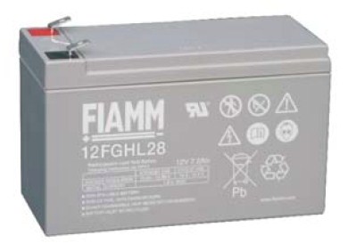Baterie - Fiamm 12 FGHL 28 (12V/ 7, 2Ah - Faston 250),  životnost 10let0 