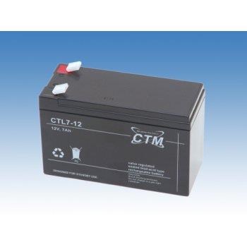 Batéria - CTM CTL 12-7 (12V/ 7Ah - Faston 250),  životnosť 10-12 rokov0 