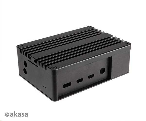 AKASA box pre Raspberry Pi 4 Model B,  rozšírený hliník,  s tepelnými modulmi (skrytý slot SD)3 