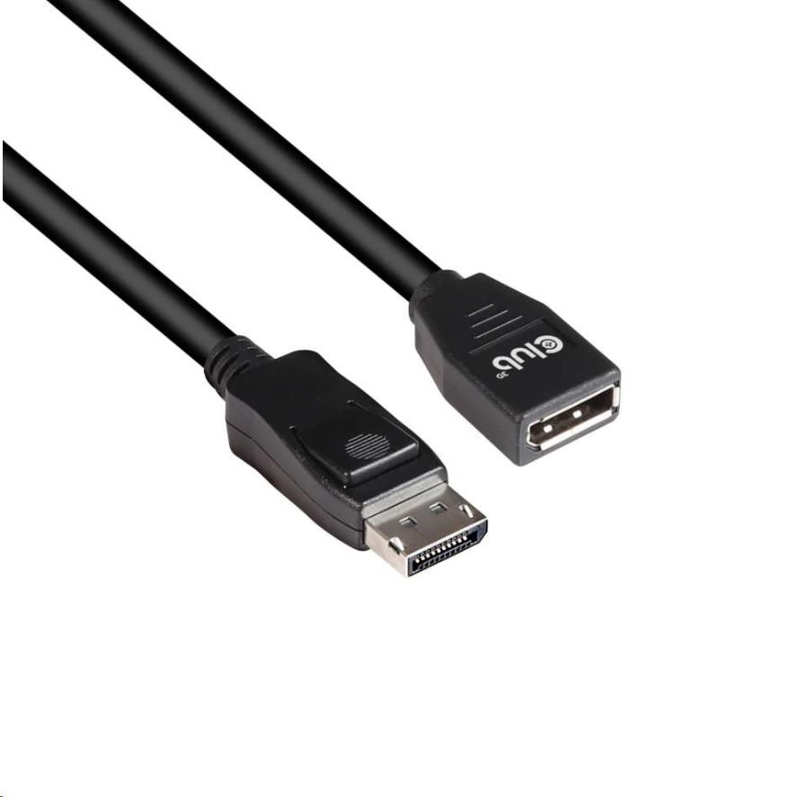 Club3D Predlžovací kábel DisplayPort 1.4 8K 60Hz DSC 1.2 HBR3 HDR obojsmerný (M/ F),  3m2 