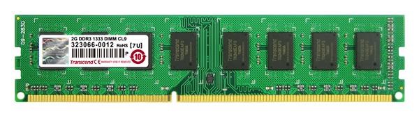TRANSCEND JetRam™ DDR3 2GB 1333MHz DIMM,  128Mx8 CL90 