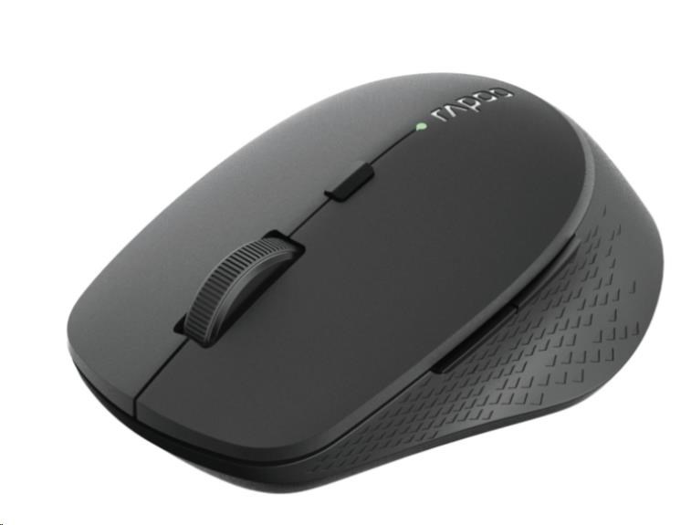 Myš RAPOO M300 Silent Wireless Optical Mouse,  Multi-mode: 2.4 GHz,  Bluetooth 3.0 & 4.0,  čierna2 