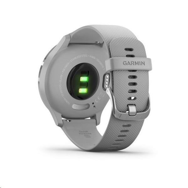 Garmin monitorovací náramek a hodinky vivomove3 Sport,  Silver/ Gray Band4 