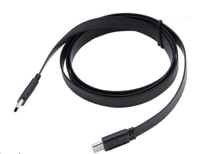 Kábel AKASA PROSLIM,  USB 3.1 Gen2 Type-C na Type-C,  10Gbps,  4K,  rýchle nabíjanie 3A/ 5V,  1M1 