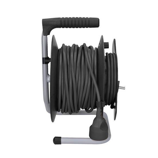 Solight prodlužovací přívod na bubnu,  1 zásuvka,  25m,  černý kabel,  3x 1, 5mm21 