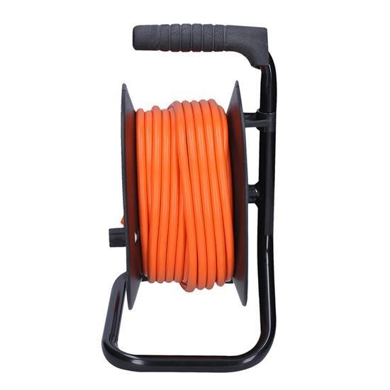Solight prodlužovací přívod na bubnu,  4 zásuvky,  15m,  oranžový kabel,  3x 1, 5mm21 