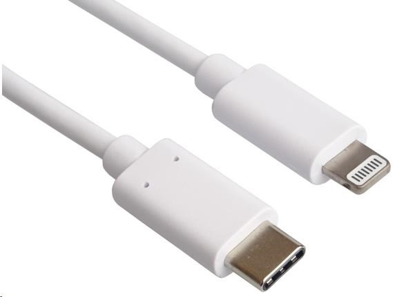 PREMIUMCORD Apple Lightning - USB-C™ USB nabíjací a dátový kábel MFi pre Apple iPhone/ iPad,  1 m0 