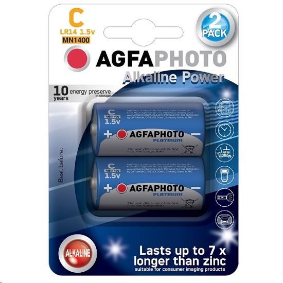 AgfaPhoto Power lkalická baterie LR14/ C,  blistr 2ks0 