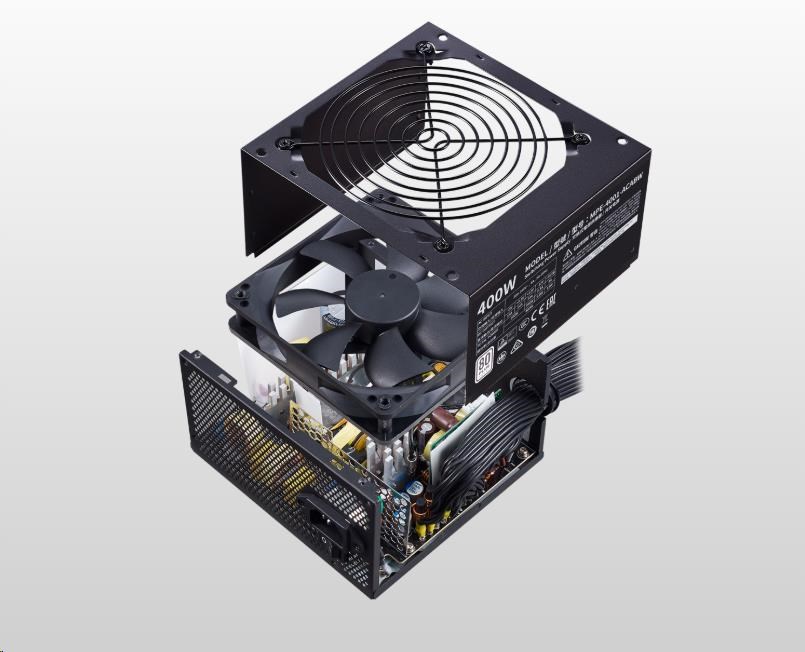 Cooler Master zdroj MWE White 400W V2,  120mm,  80+8 