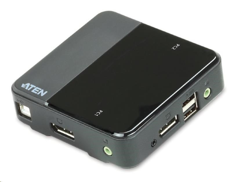 ATEN 2-portový DisplayPort KVM USB,  audio,  vrátane káblov0 