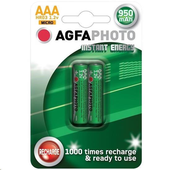 AgfaPhoto přednabitá baterie AAA,  950mAh,  2ks0 