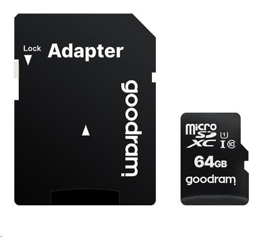 GOODRAM MicroSDXC karta 64GB M1AA,  UHS-I Class 10,  U1 + adaptér0 