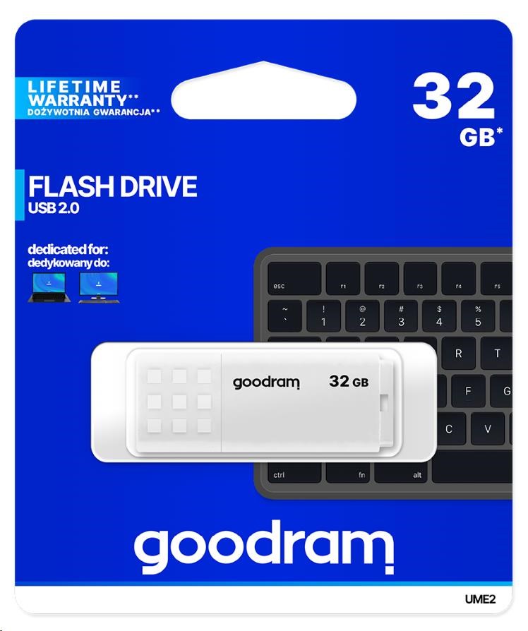GOODRAM Flash disk 32GB UME2,  USB 2.0,  biela4 