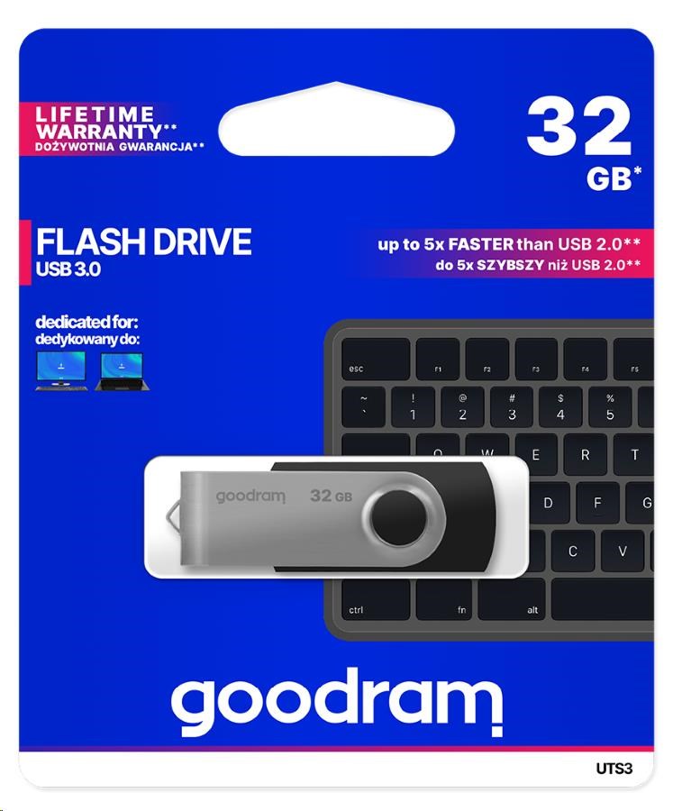 GOODRAM Flash disk 32GB UTS3,  USB 3.0,  čierna4 