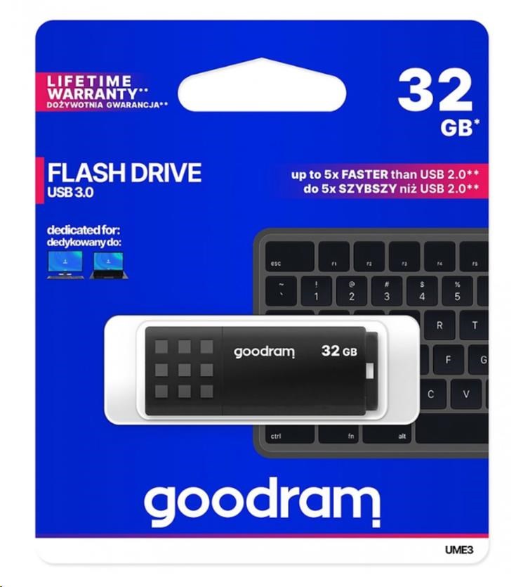 GOODRAM Flash disk 32GB UME3, USB 3.0, čierna2 