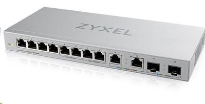 Zyxel XGS1010-12 12-portový gigabitový prepínač,  8x gigabitový RJ45,  2x 2, 5GbE RJ45,  2x SFP+0 