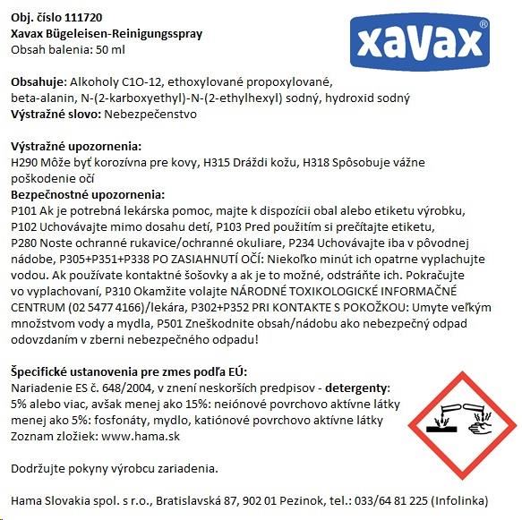 Xavax čisticí sprej na žehličku,  50 ml5 