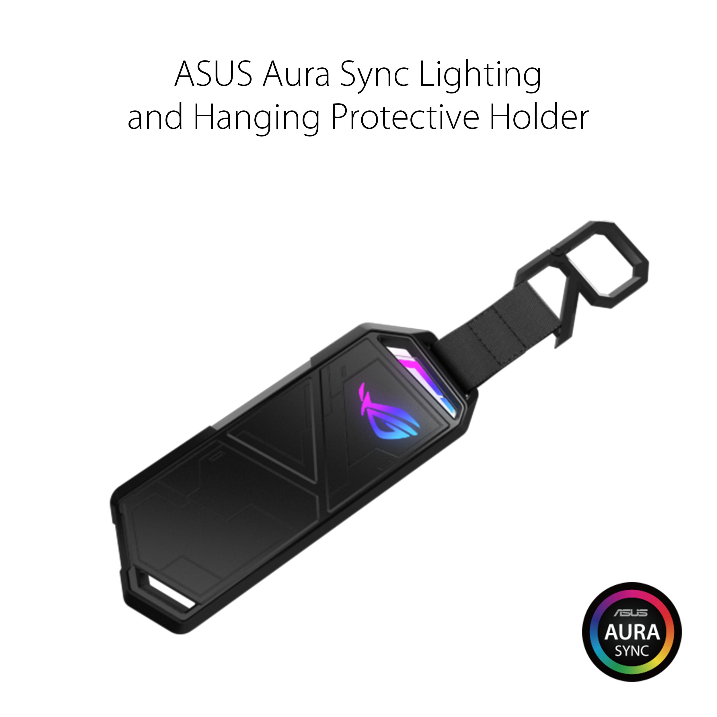 ASUS ROG STRIX ARION SSD NVME AURA case,  USB-C 3.2,  M.2 NVMe SSD kovový box,  délka 30-80 mm,  AURA RGB11 