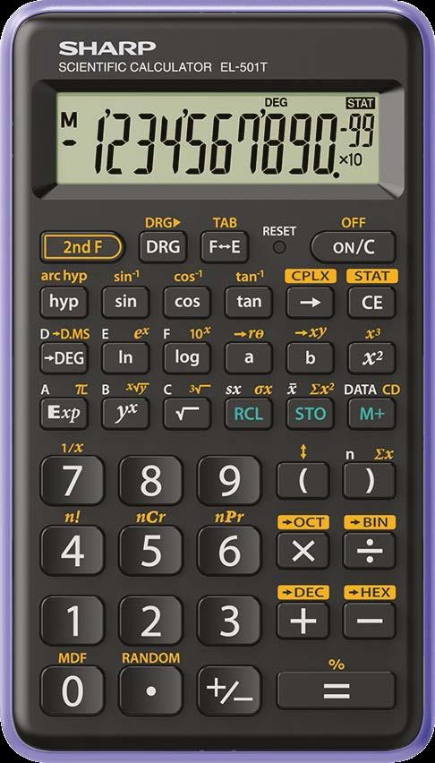 SHARP kalkulačka - EL-501T - fialová (balení box)0 