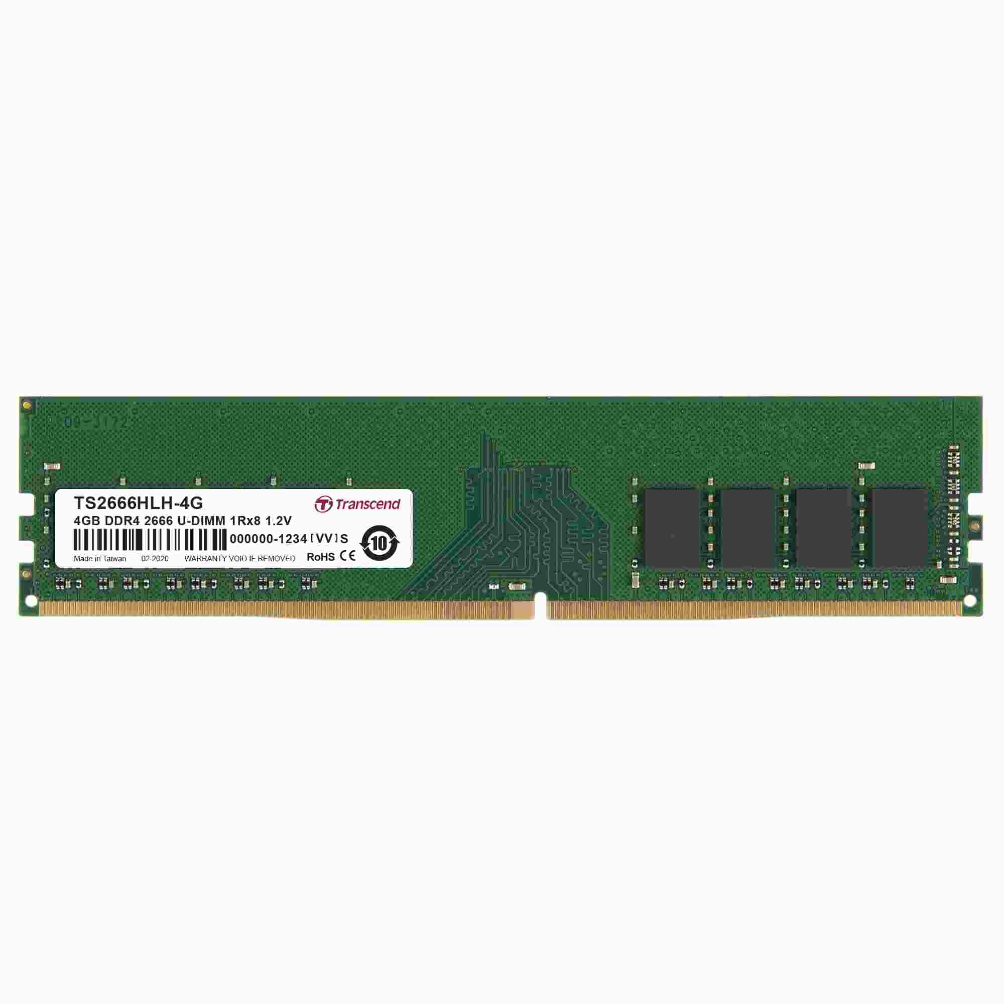 DIMM DDR4 4GB 2666MHz TRANSCEND 1Rx8 512Mx8 CL19 1.2V0 