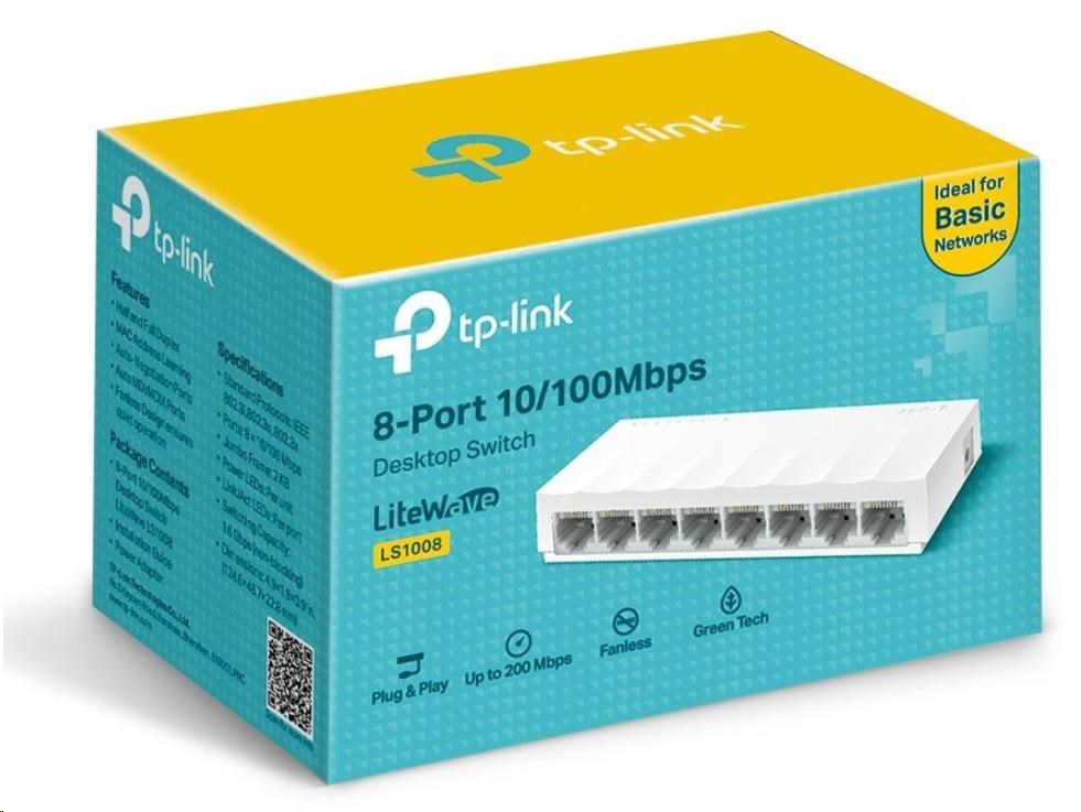 TP-Link LiteWave switch LS1008 (8x100Mb/ s,  fanless)2 
