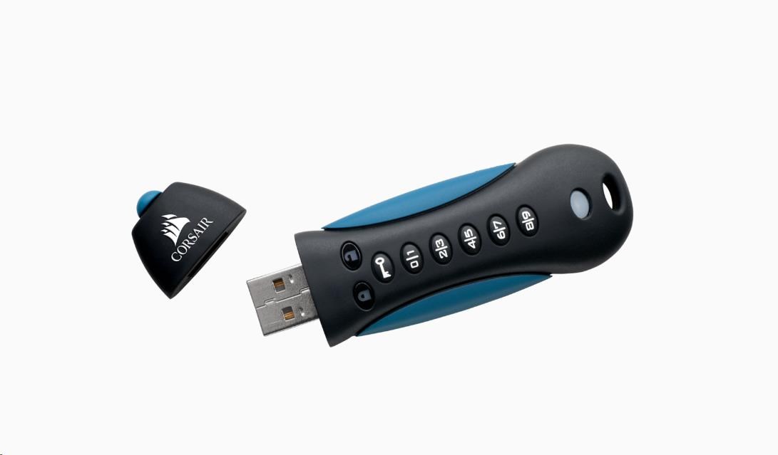 Flash disk CORSAIR 128 GB Padlock 3,  USB 3.0,  čierna/ modrá2 