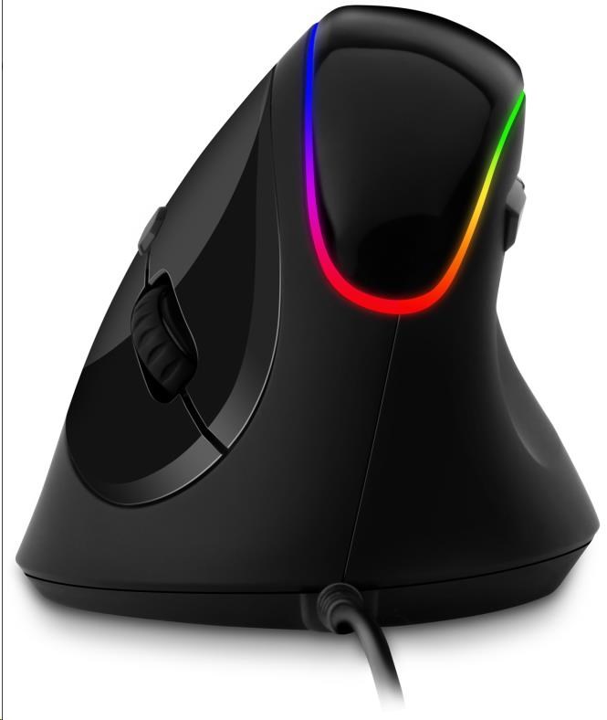 CONNECT IT GAME FOR HEALTH ergonomická vertikálna myš, drôtová, čierna4 