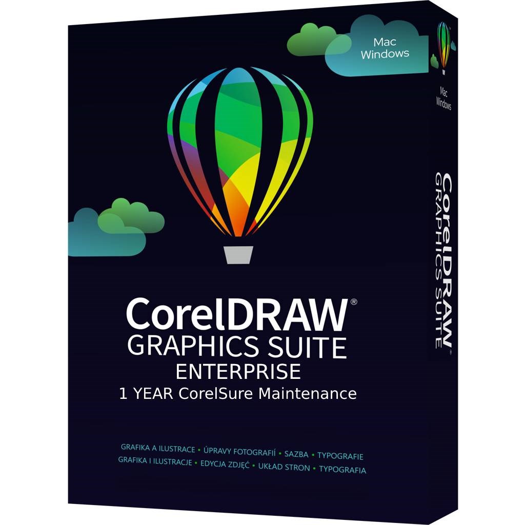 CorelDRAW Graphics Suite Perpetual Edu 1Y CorelSure Maintenance (51-250) (Windows /  MAC) EN/ DE/ FR/ BR/ ES/ IT/ NL/ CZ/ PL2 