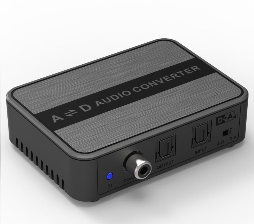 PREMIUMCORD Obojsmerný audio prevodník DIGI-ANALOG a ANALOG-DIGI SPDIF Toslink CINCH stereo jack 3, 5 mm0 
